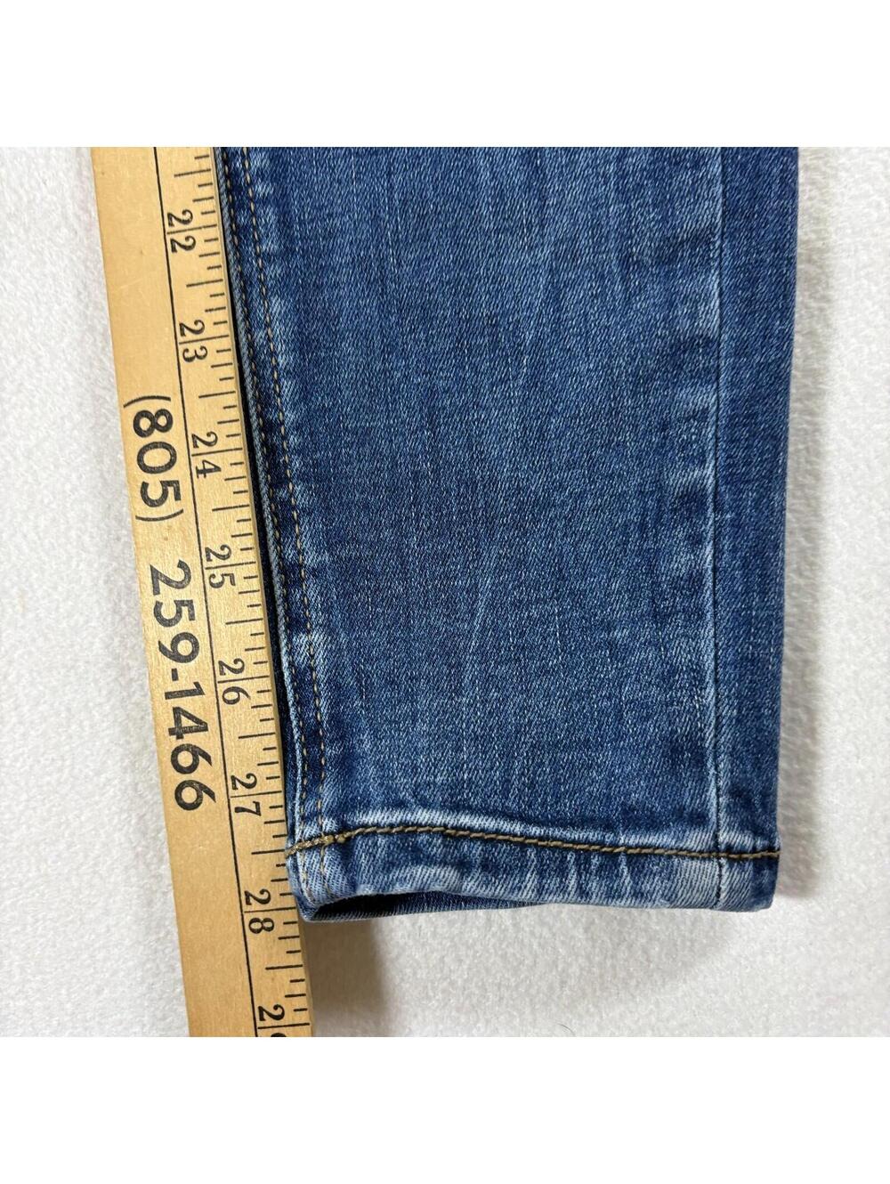 Stradivarius Skinny Jeans Womens 38 Blue Stretch Denim Mid Rise Fits Like 25x28 - Picture 2 of 9